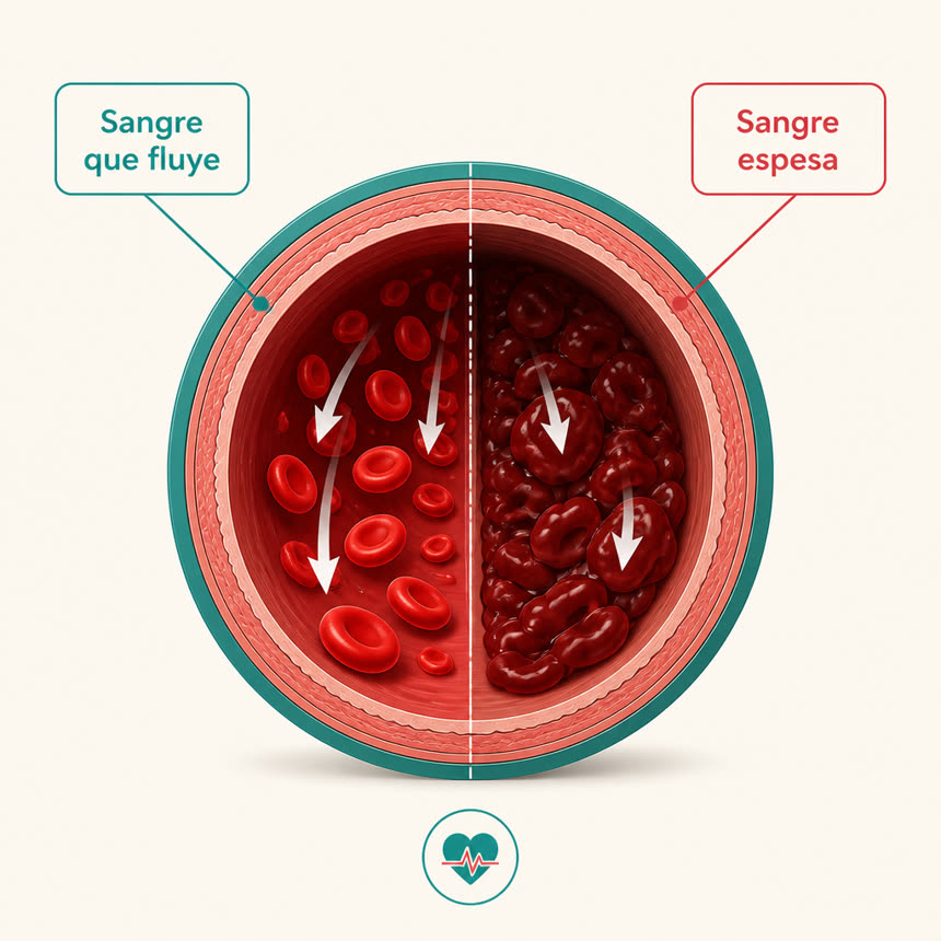 La circulación: sangre que fluye vs. espesa